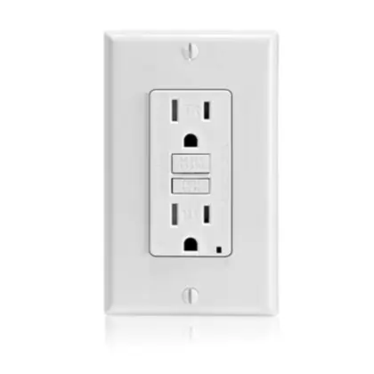 Leviton X7599-E 15A 125V Tamper-Resistant SmartlockPro GFCI Receptacle Back and Side Wired