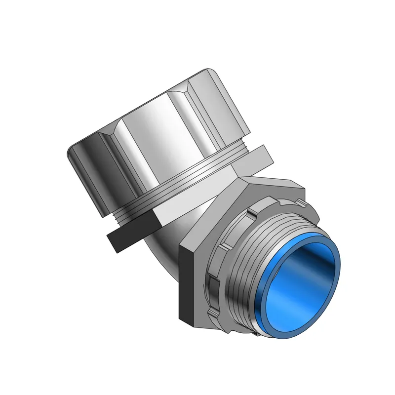 Abb 5249 T&B Industrial Fitting 52 Series Flexible Non-Insulated Liquidtight Conduit Connector 3 in Trade 45 deg