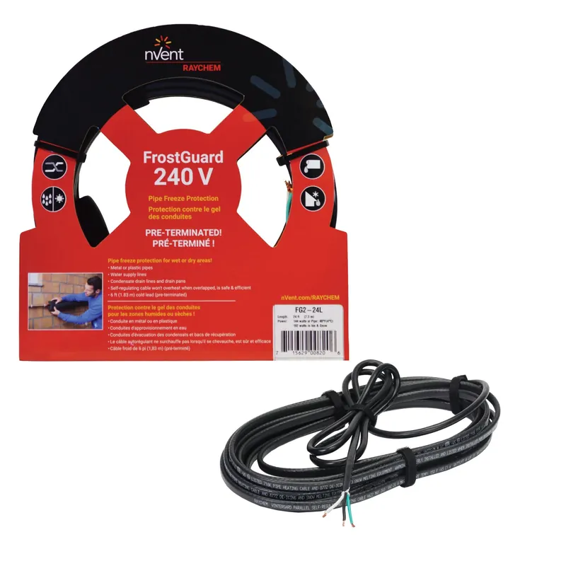 Chemelex P000002030 FrostGuard Pre-Assembled Freeze Protection Cable Kit 240 V (12 ft)