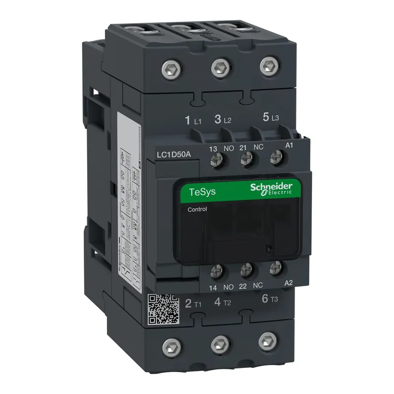 Schneider Electric LC1D50AG7 Iec Magnetic Contactor 120VAC 50A 1NC/1NO