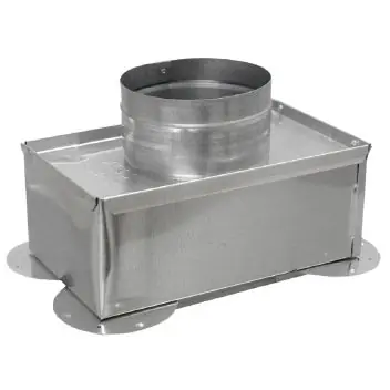 Cody 6416126 Insulated Register Box With Tabs, 6 in L x 12 in W x 6 in Collar, Steel