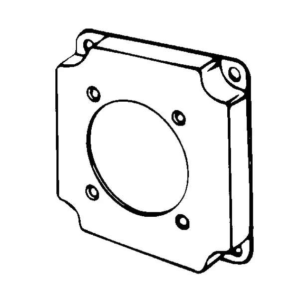 Appleton 8378 Raised Electrical Box Cover 4 in L x 4 in W x 1/2 in D Single Receptacle