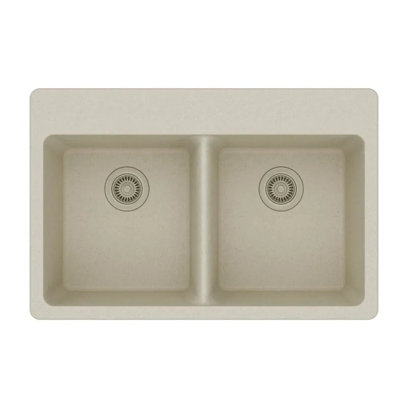 Elkay ELG3322BQ0 Quartz Classic 33 x 22 Inch Double Bowl Equal Drop-In
