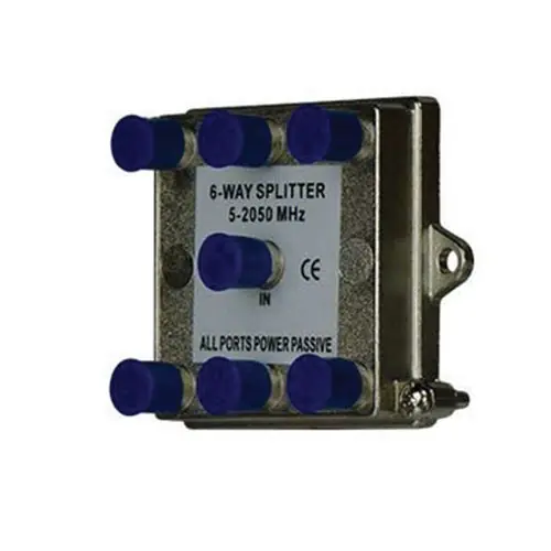 Pass Seymour VM0206 6-Way Low Voltage Single Bay Coax Splitter 2 Giga-Hz