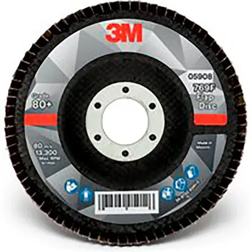 3M 7100178028 Flap Disc 769F 4 1/2 inches X 7/8 inches 80+ Grit Type 29