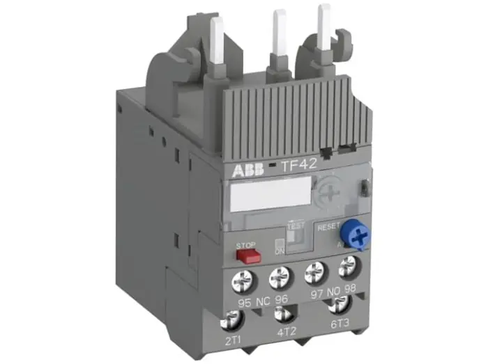 Abb TF42-0.74 3 Pole Thermal Overload Relay With 0.55-0.74 Amp Setting Range