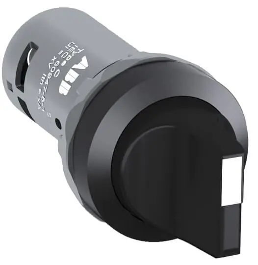 Abb C2SS1-10B-10 Compact 2 position selector switch with black non-illuminated actuator