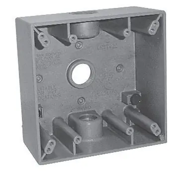 Crouse Hinds TP7090 weatherproof outlet box 30.5 cu in