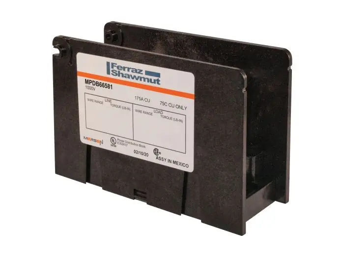 Mersen MPDB66581 MPDB Series UL 1953 1000V - 175A CU INT 1-Pole 1 - 8