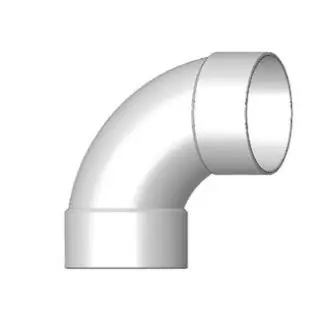 Stan Roberts P255 P Series Long Sweep 3 in nominal Hub end style SDR 35 PVC 1/4 Bend