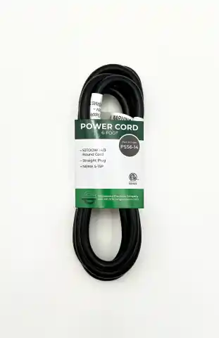 Engineered Products PSS6-14 Sjtoow 14/3 Round Cord: 6-Ft, Straight Plug, Nema5-15P