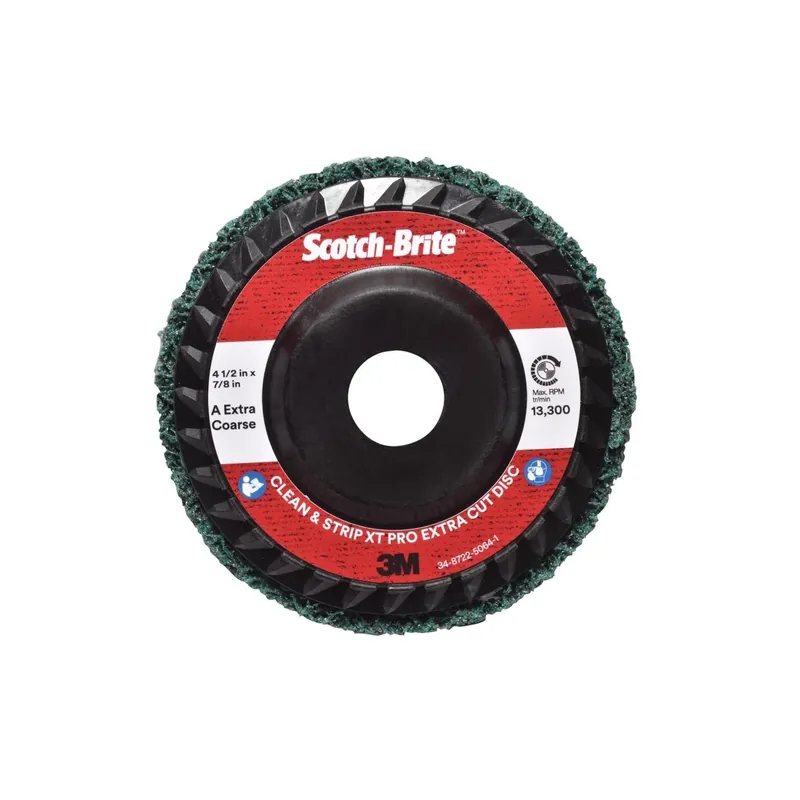 3M 7100175515 4 1/2 inches x 7/8 inches Extra Coarse Grade Aluminum Oxide Scotch-Brite Green Disc