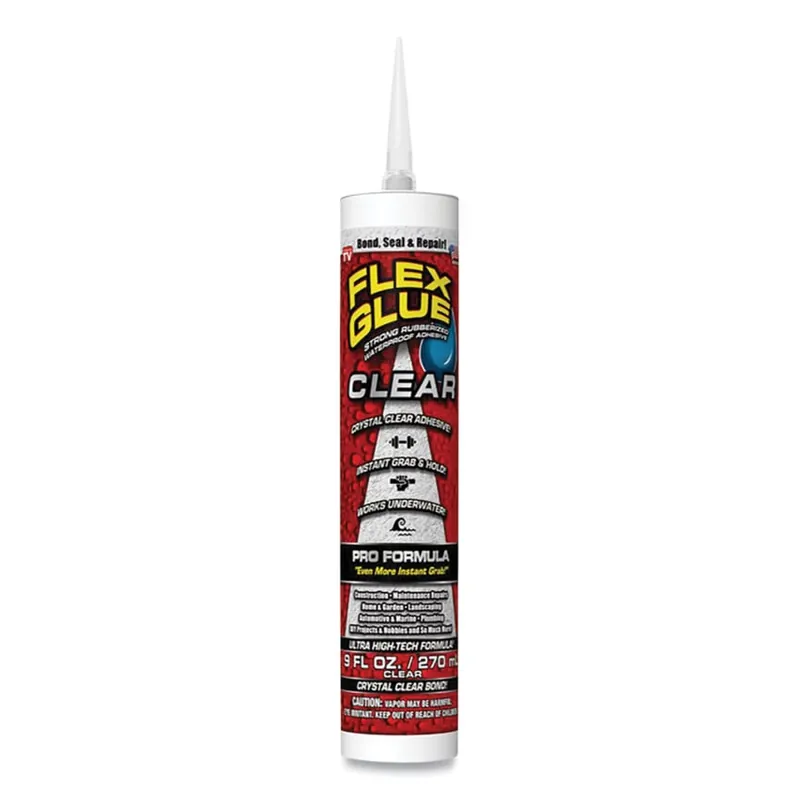 Flex Seal GFSCLRR09 Flex Glue, Pro Formula, 9 oz, Dries Clear