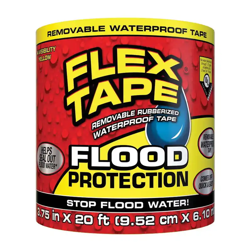 Flex Seal RTSYELR0420 Flex Tape Flood Protection Yellow Waterproof Rubberized Duct Tape 3.75-in x 20 Feet