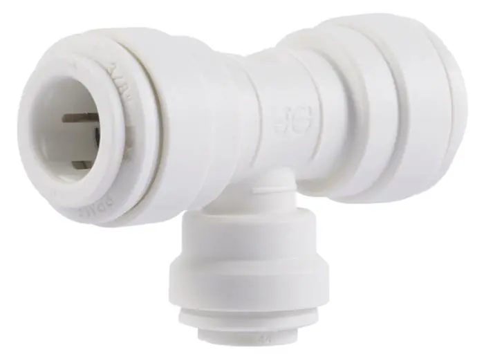 John Guest PP30121208W Speedfit Reducing Tee 3/8OD by 3/8OD by 1/4OD (10-Pack)