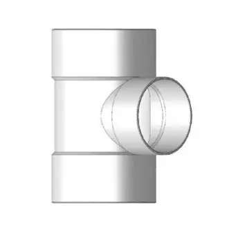 Stan Roberts P106 SDR 35 RG Straight Tee, 6 in Nominal, PVC