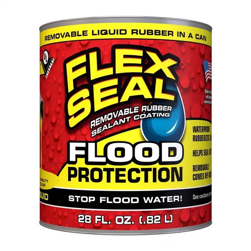 Flex Seal RLSYELR32 Flood Protection Yellow Liquid Rubber Sealant Coating 28 oz