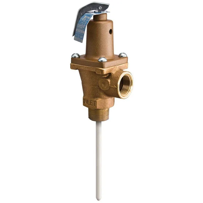 Watts F121427 1 in lf40xl-7 lead free automatic reseating temperature and pressure relief valve, 125 psi, 210 f, 7 in