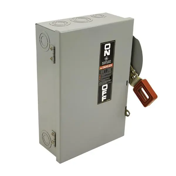 Ge TH3221 3 wire 2 pole fusible type TH heavy-duty safety switch 240 volt AC 30 amp NEMA 1 Spec-Setter