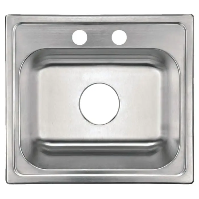 Compass Manufacturing 482-6121 Stainless Steel Single Bowl Top-Mount Sink (19 inches x 17 inches)
