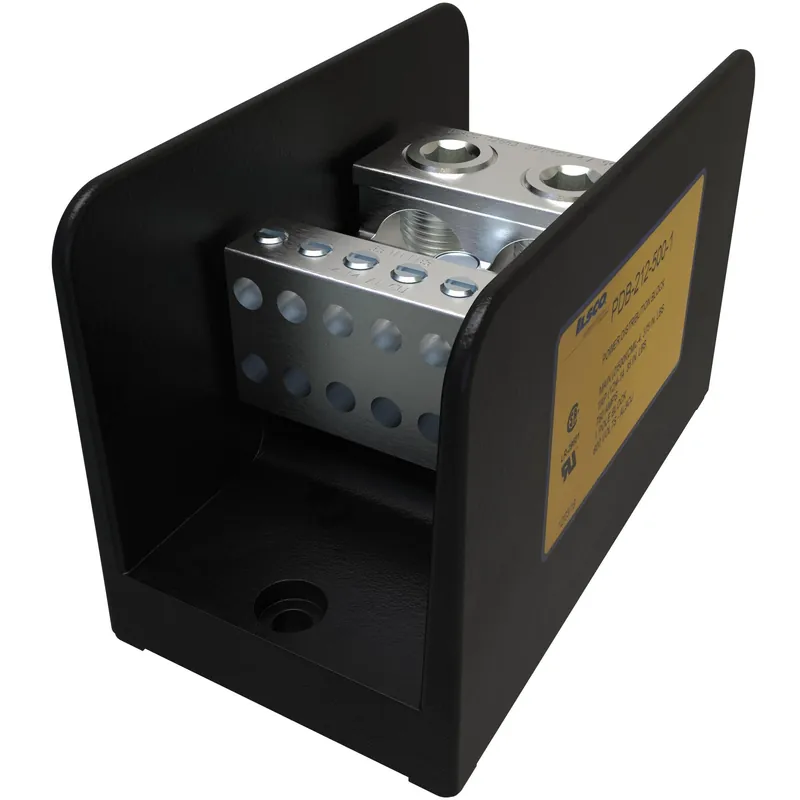Ilsco PDB-212-500-1 Power Distribution Block Dual Rated Line Conductor Range 500-4