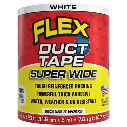 Flex Seal DTWHTR4620 Flex Duct Tape 4.6 Inches x 20 Feet