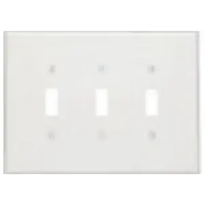 Leviton 88111 Thermoset 3 Gang Device Mount Oversized Toggle Switch Wall Plate