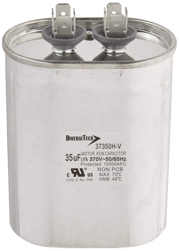 Diversitech 37350H Mtr. Run Cap, Oval, 35uf 370v