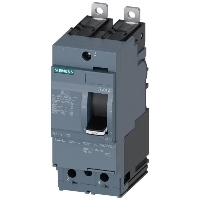 Siemens 3VA41604ED240AA0 Sentron Low Voltage Molded Case Circuit Breaker 60 A