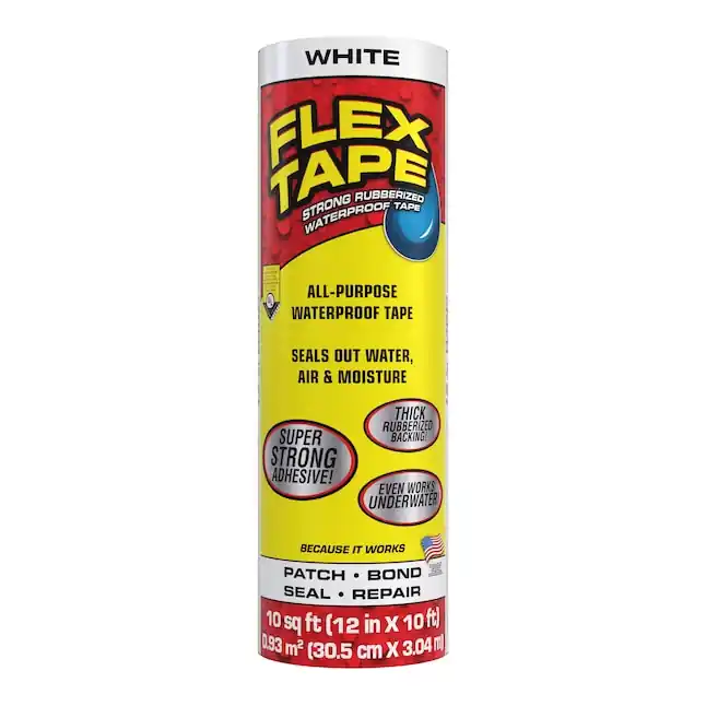 Flex Seal TFSWHTR1210 Flex Tape 10 cu ft (12 in x 10 ft)
