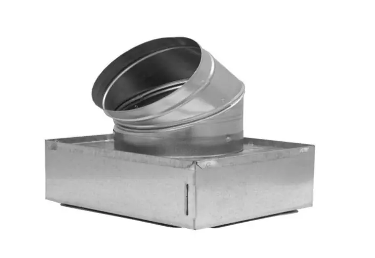 Cody 651R66148 Insulated Register Boots w/ 45 Deg Elbow For Rails - Standard Gauge 14X6X8