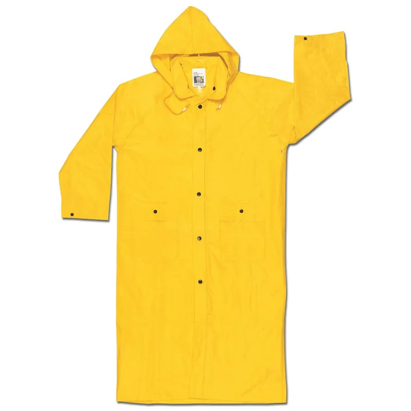 Mcr Safety 300CX4 Wizard .28mm PVC/Nylon/PVC Flame Retardant Coat With Detachable Hood
