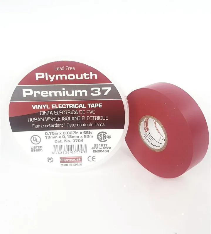 Plymouth 3704 Electrical Tape 66-ft x 3/4-Inch x 0.007-Inch