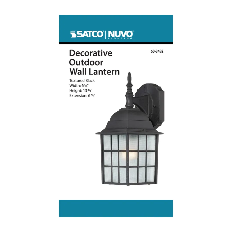 Satco 60-3482 Adams 1 Light 14 in. Outdoor Wall with Frosted Glass