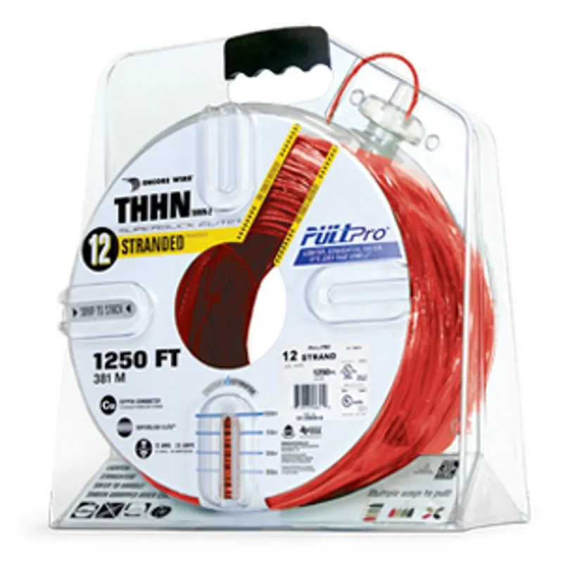 Encore Wire 106100803455 PullPro THHN Wire, 12 AWG, Stranded, 2500 ft