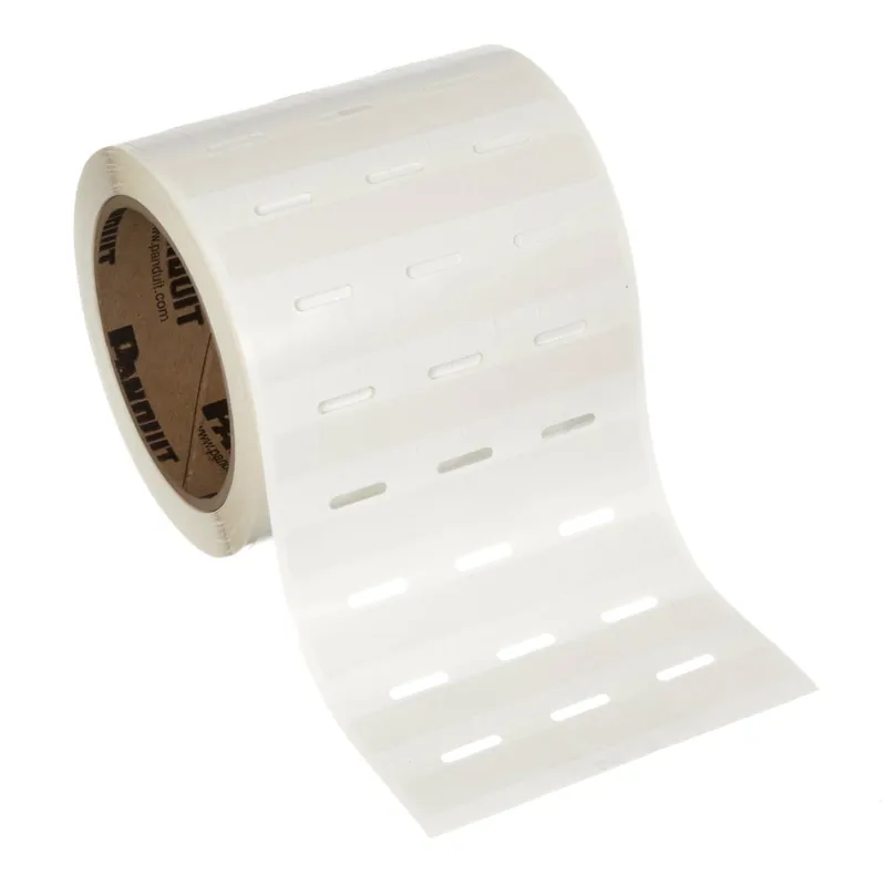 Panduit S050X075VATY Self-Lam, Vinyl, White, 0.75 inchesx0.5 inches, 5000 Lbls, TT, 0.25 inches PO H