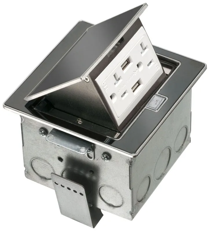 Arlington Industries FLBT4400UBL Trapdoor Countertop Tx 20A