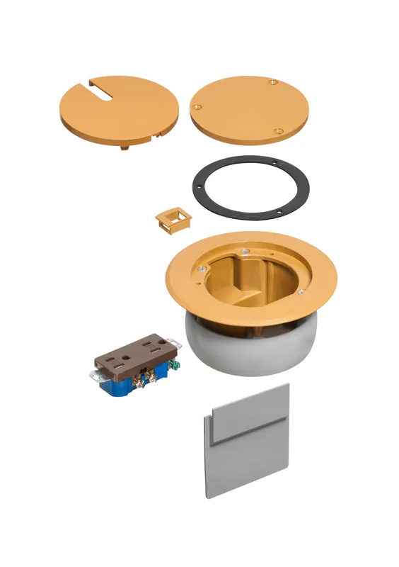 Arlington FLBC4560DCA In Box Cover Kit Recessed Receptacle and Low Voltage Keystone