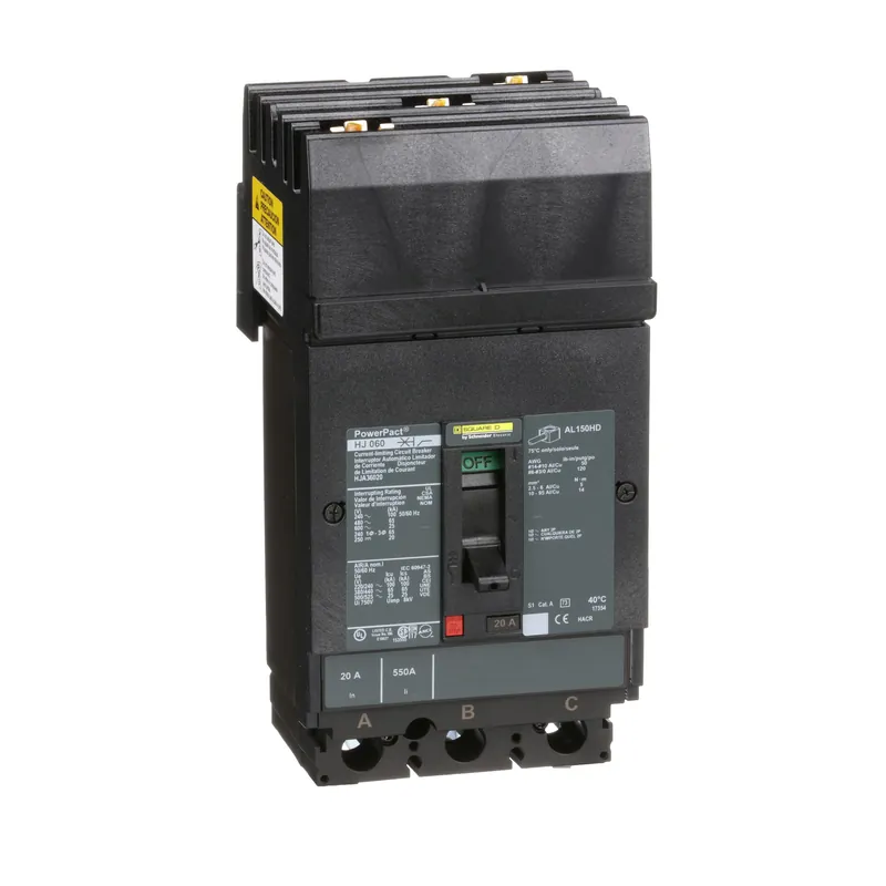 Schneider Electric HJA36020 Circuit Breaker PowerPacT H 20A 3 Pole 600VAC