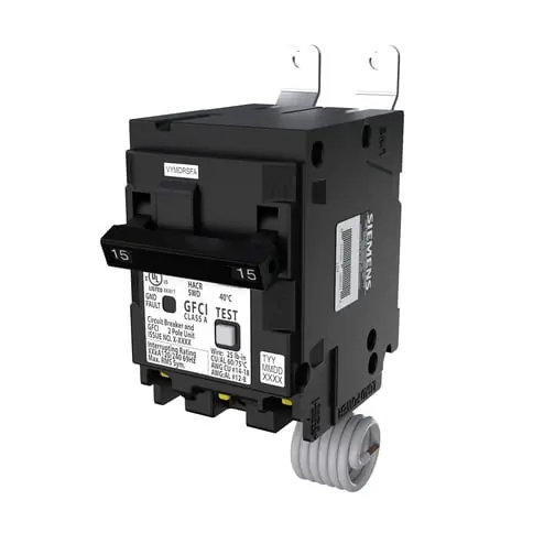 Siemens B215GF BLFB Breaker 120, 240 V, 15 A