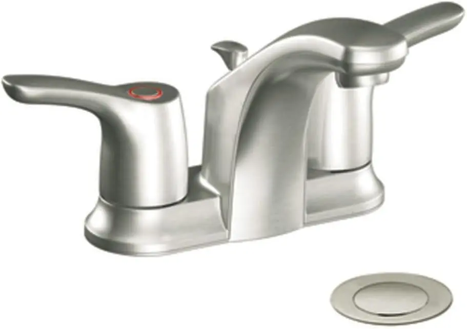 Cleveland Faucets CA42211BN Baystone Centerset Bathroom Sink with 50/50 Pop-Up Drain