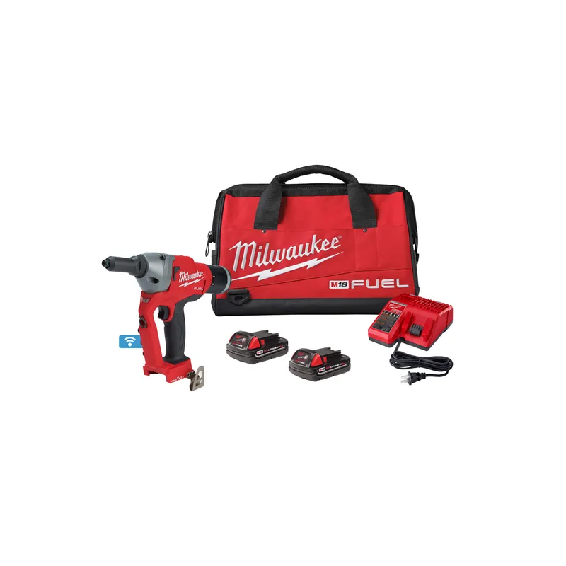 Milwaukee 2660-22CT M18 FUEL Cordless Blind Rivet Tool With ONE-KEY, 3/16 in, 7/32 in, 1/4 in, 9/32 in Rivet
