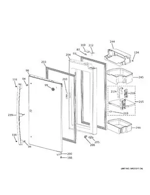 General Electric WR13X45291 Outer Door - Lower Hinge