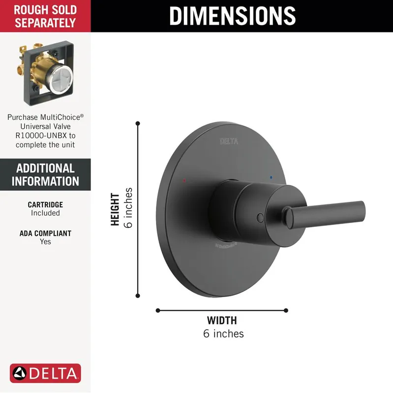 Delta Faucet T14042 Altado Monitor 14 Series Valve Only Trim