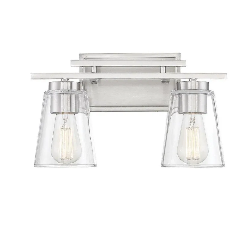 Savoy House 8-1020-2-SN Calhoun 2 light 15 inches wide bathroom vanity light