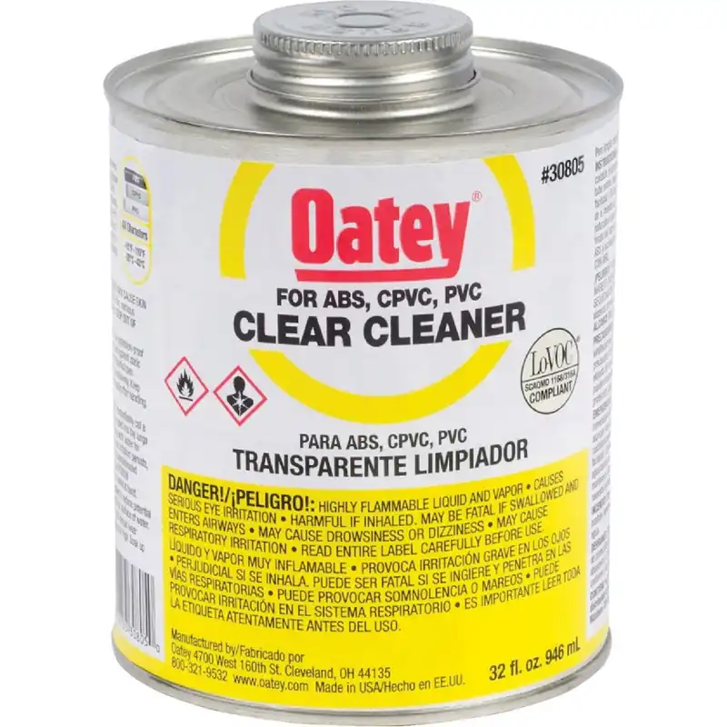 Oatey 30805 All Purpose Clear PVC Cleaner 32 oz