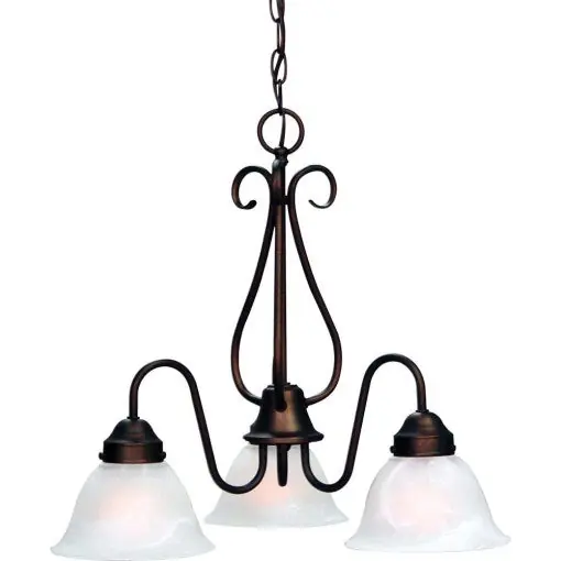 Volume Lighting V2353-79 Minster 3-light Antique Bronze Chandelier