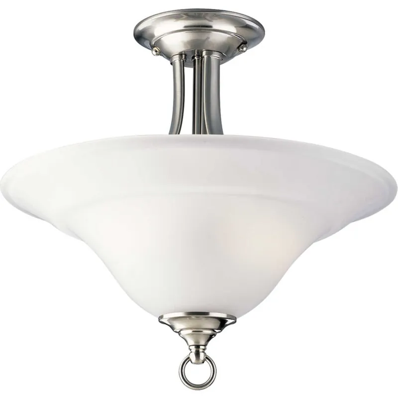 Progress Lighting P3473-09 Trinity 100W 2-Light Medium E-26 Incandescent Semi-Flush Ceiling Light