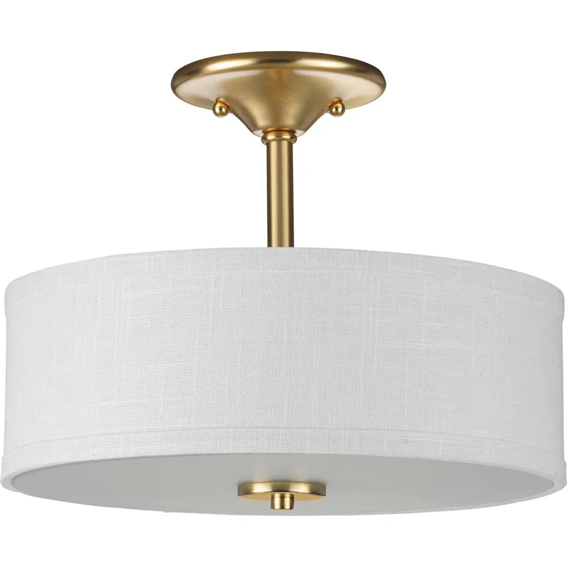 Progress Lighting P350129-012 Inspire Collection 13 inches Two-Light Semi-Flush