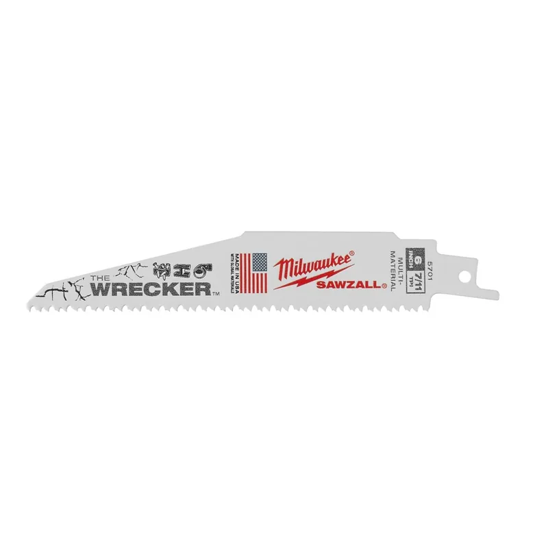 Milwaukee 48-00-5701 wrecker multi-material sawzall reciprocating saw blade (5 pack)